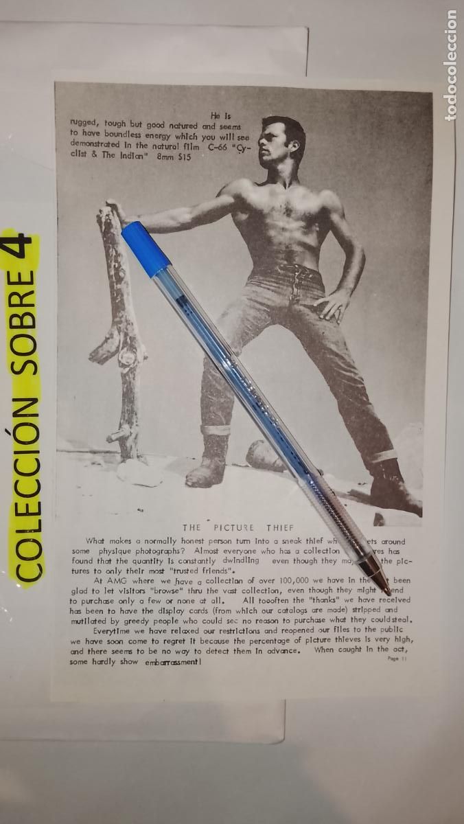 Autres: hoja tematica gay artistica fotografica o comic hombre erotico desnudos culturismo homo sexo EROTICA