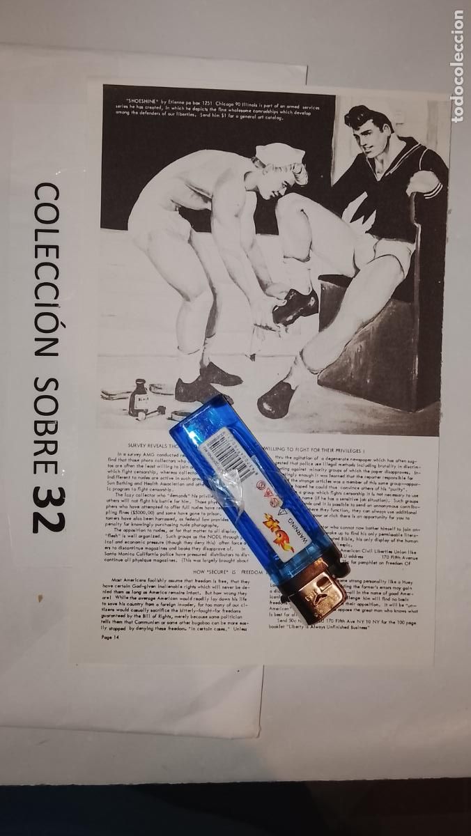 Autres: hoja tematica gay artistica fotografica o comic hombre erotico desnudos culturismo homo sexo EROTICA