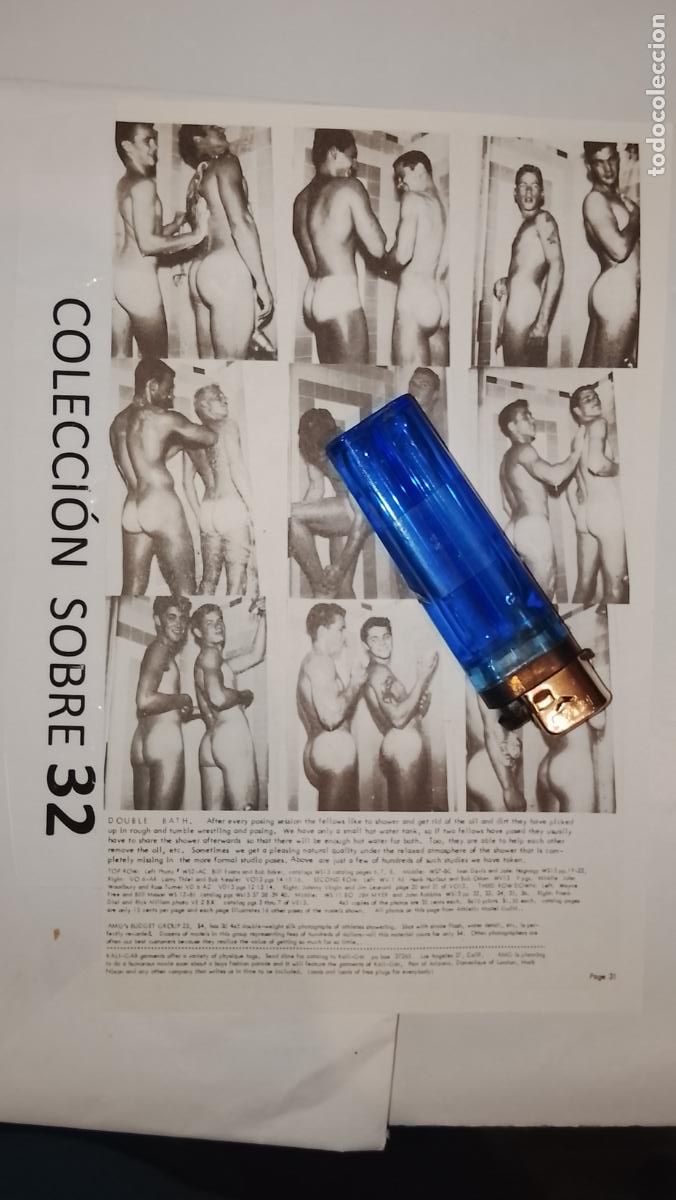 Autres: hoja tematica gay artistica fotografica o comic hombre erotico desnudos culturismo homo sexo EROTICA