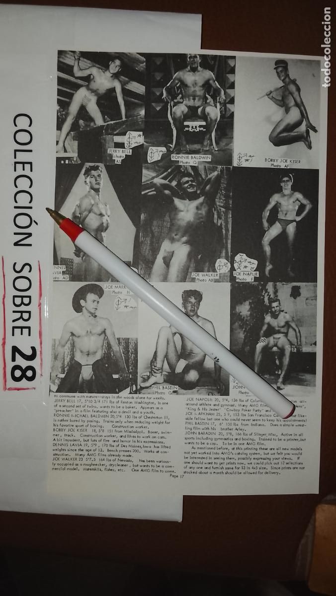Otros: hoja tematica gay artistica fotografica o comic hombre erotico desnudos culturismo homo sexo EROTICA
