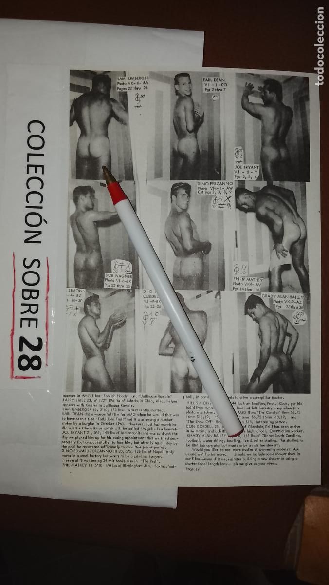 Otros: hoja tematica gay artistica fotografica o comic hombre erotico desnudos culturismo homo sexo EROTICA