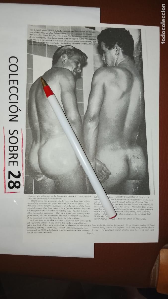 Otros: hoja tematica gay artistica fotografica o comic hombre erotico desnudos culturismo homo sexo EROTICA
