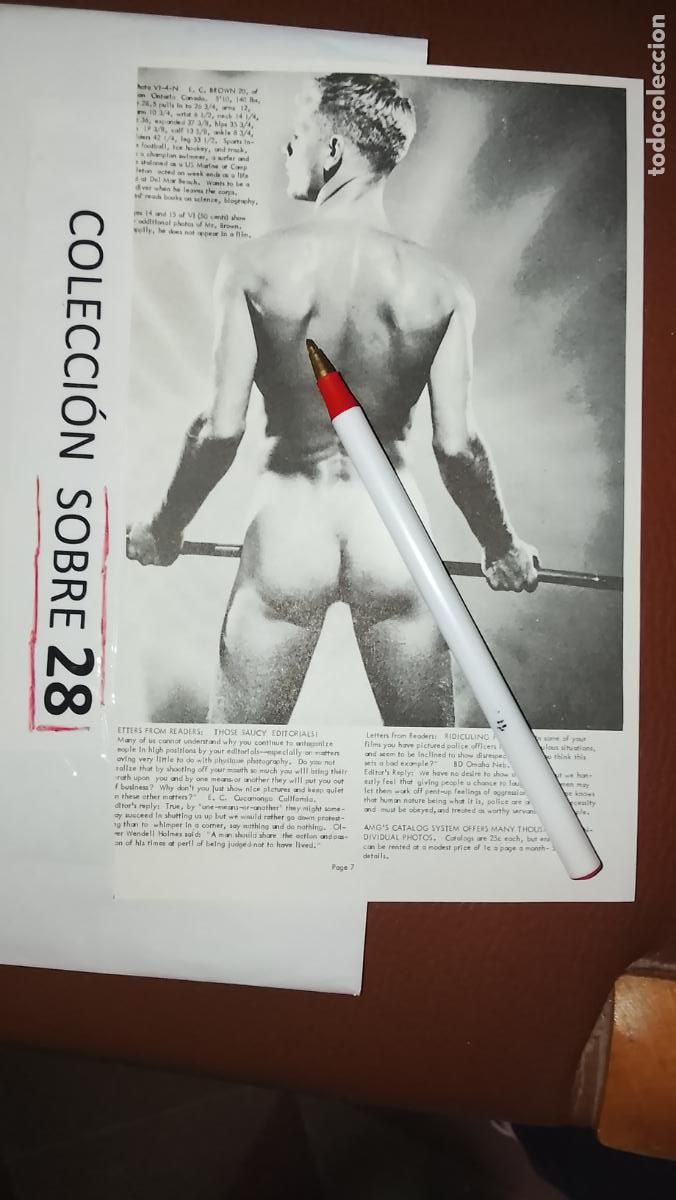 Otros: hoja tematica gay artistica fotografica o comic hombre erotico desnudos culturismo homo sexo EROTICA