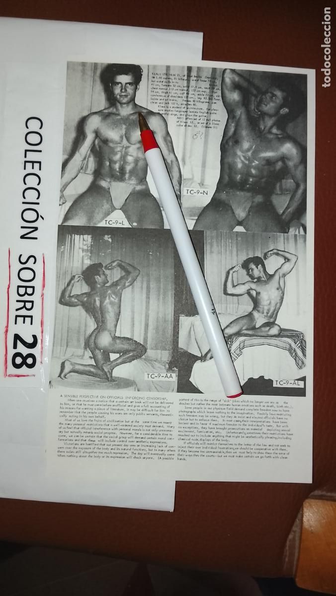 Otros: hoja tematica gay artistica fotografica o comic hombre erotico desnudos culturismo homo sexo EROTICA
