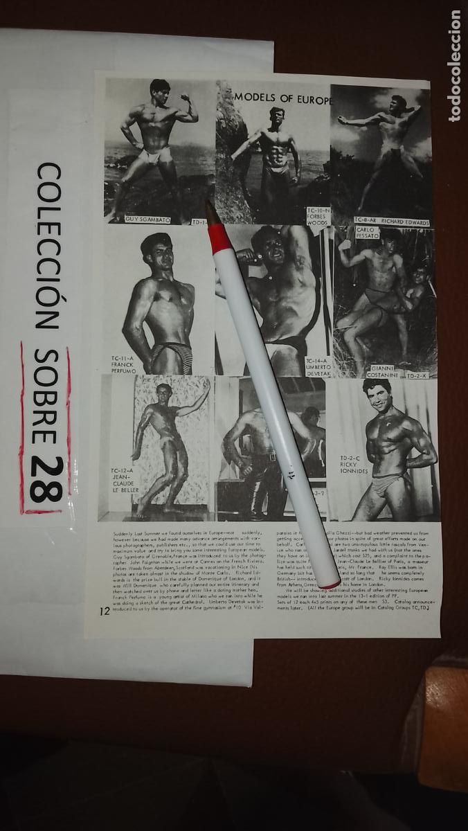 Otros: hoja tematica gay artistica fotografica o comic hombre erotico desnudos culturismo homo sexo EROTICA