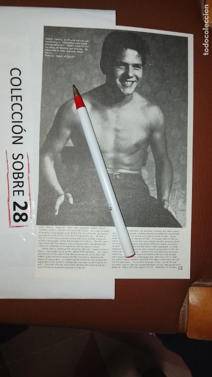 Otros: hoja tematica gay artistica fotografica o comic hombre erotico desnudos culturismo homo sexo EROTICA