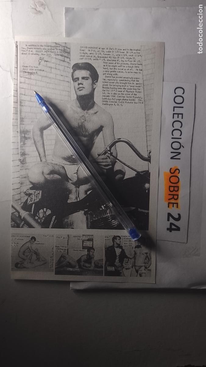 Autres: hoja tematica gay artistica fotografica o comic hombre erotico desnudos culturismo homo sexo EROTICA