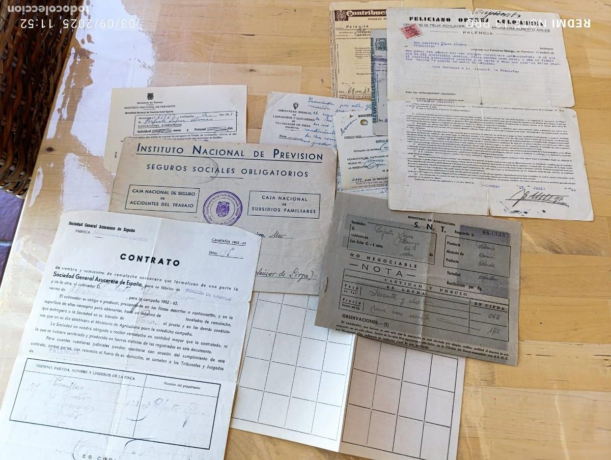 Otros: DOCUMENTOS VARIADOS ORIGINALES.