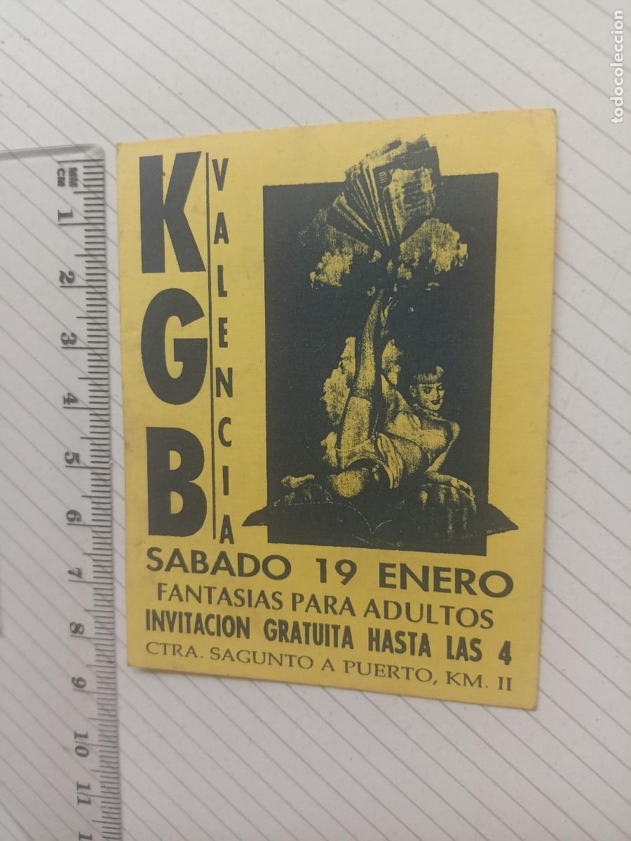 Otros: KGB Sagunto, Valencia. Invitaci&oacute;n fantas&iacute;as para adultos