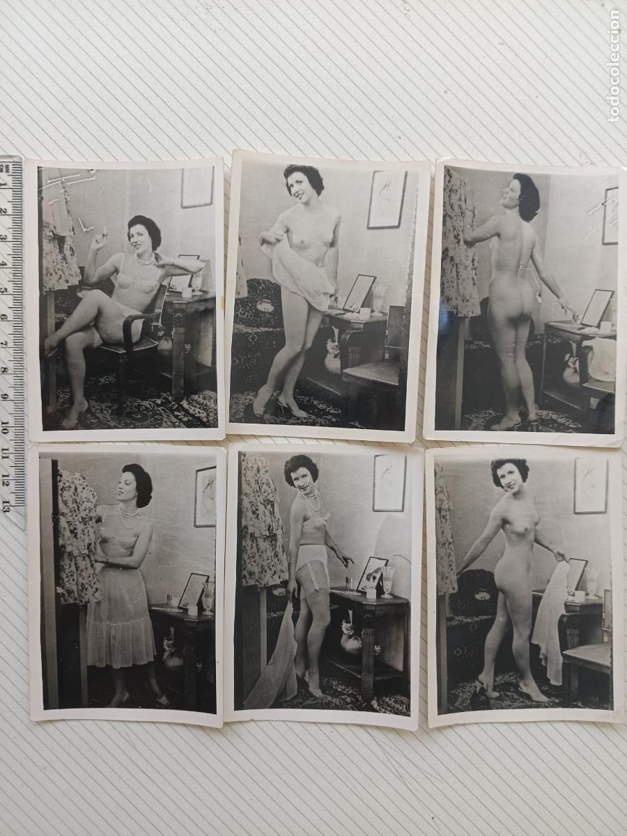Otros: Lote de 6 fotos er&oacute;ticas de &eacute;poca