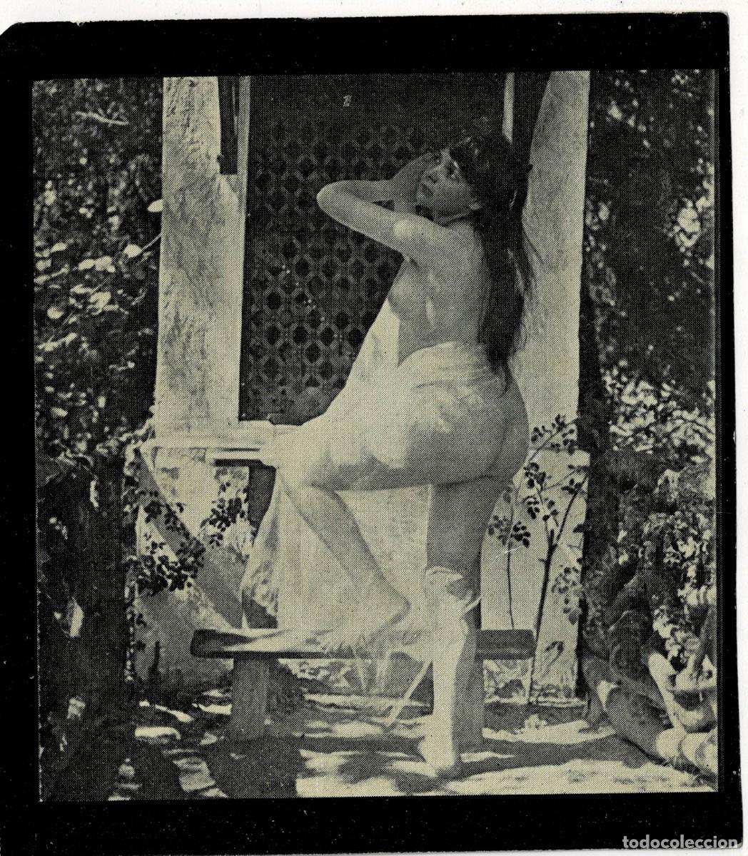 Autres: FOTOGRAFIA ESTEROSCOPICA EROTICA DE MUJER EN JARDIN. P-ESTEROTICA-001