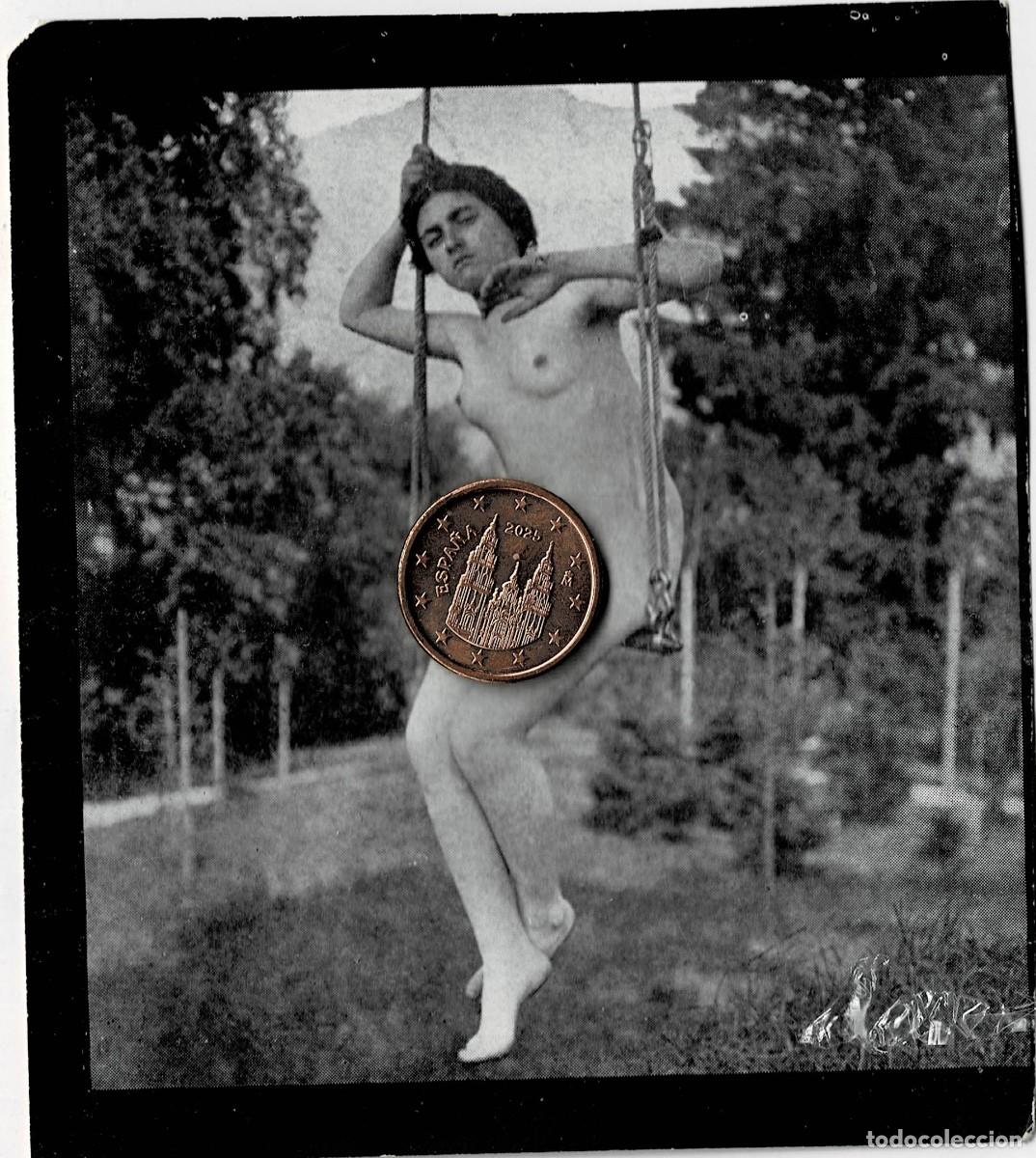 Autres: FOTOGRAFIA ESTEROSCOPICA EROTICA DE MUJER EN COLUMPIO. P-ESTEROTICA-005