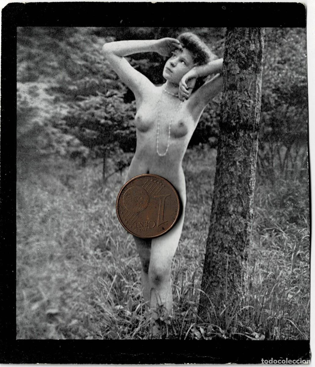 Otros: FOTOGRAFIA ESTEROSCOPICA EROTICA DE MUJER EN BOSQUE. P-ESTEROTICA-021