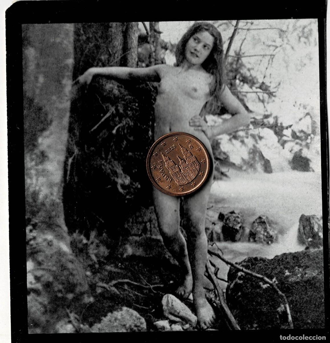 Otros: FOTOGRAFIA ESTEROSCOPICA EROTICA DE MUJER APOYADA EN UN ARBOL. P-ESTEROTICA-022