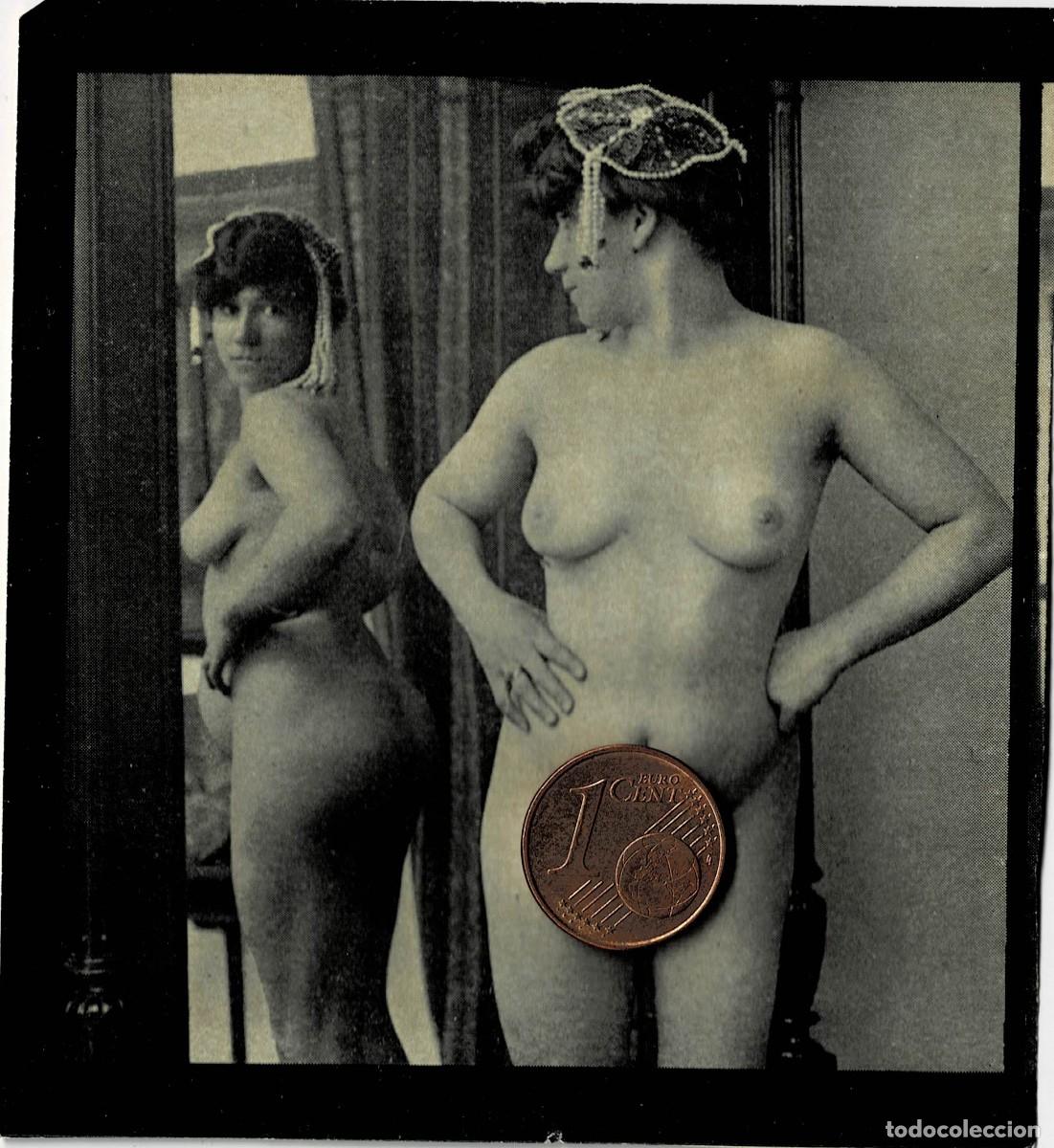 Otros: FOTOGRAFIA ESTEROSCOPICA EROTICA DE MUJER MIRANDOSE AL ESPEJO. P-ESTEROTICA-028