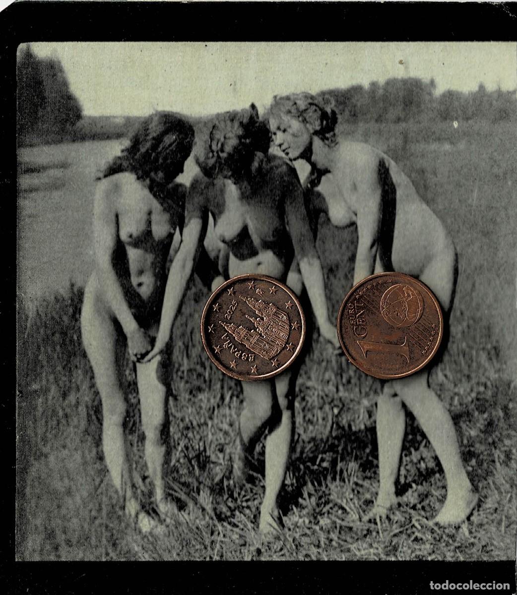 Otros: FOTOGRAFIA ESTEROSCOPICA EROTICA DE MUJERES DE LA MANO EN EL CAMPO. P-ESTEROTICA-039
