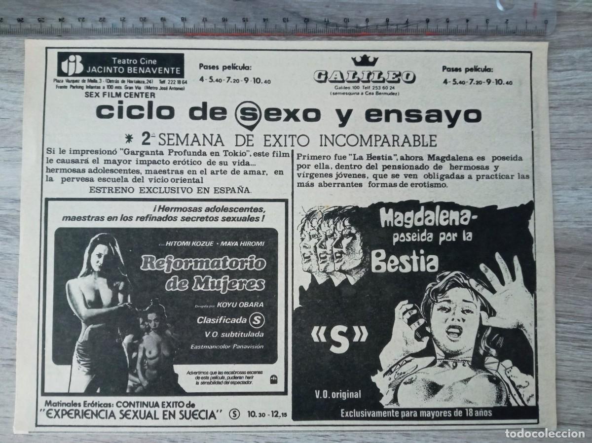 Autres: MAGDALENA POSEIDA POR LA BESTIA Y REFORMATORIO DE MUJERES, RECORTE DE PERIODICO