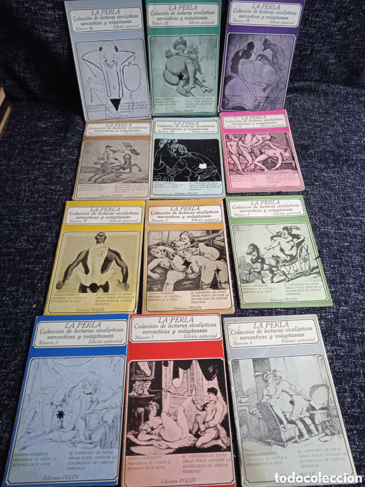 Outros: LA PERLA, LECTURAS SICALIPTICAS SARCASTICAS Y VOLUPTUOSAS 12 EJEMPLARES