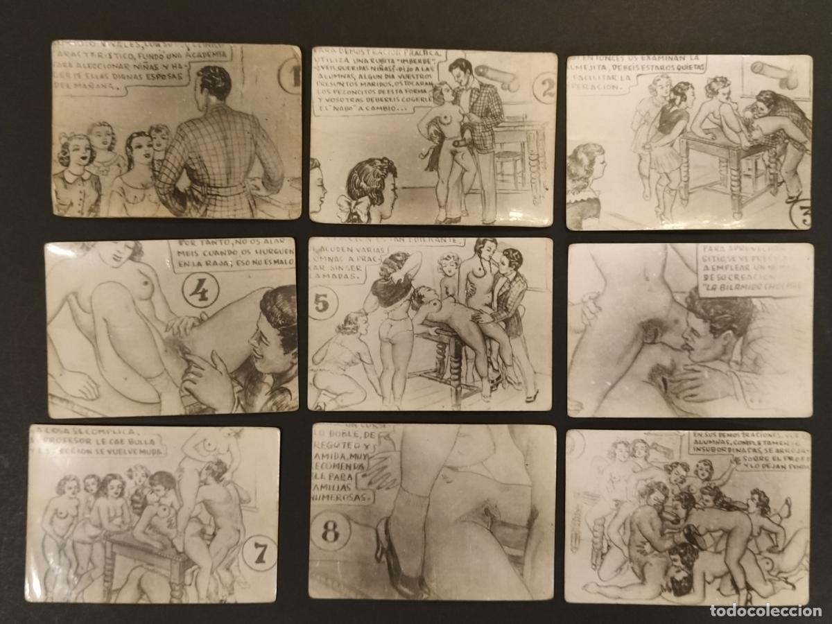 Otros: SERIE DE 9 CROMOS FOTOGRAFICOS PORNOGRAFICOS EROTICOS -VER FOTOS-(116.711)