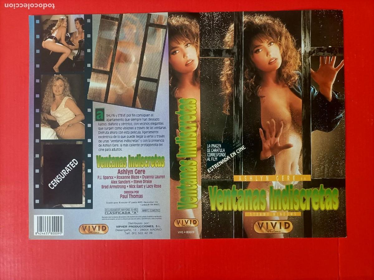Otros: CARATULA DE LA PEL&Iacute;CULA. VENTANAS INDISCRETAS, ASHLEY GERE, ESTRENADA EN CINE.