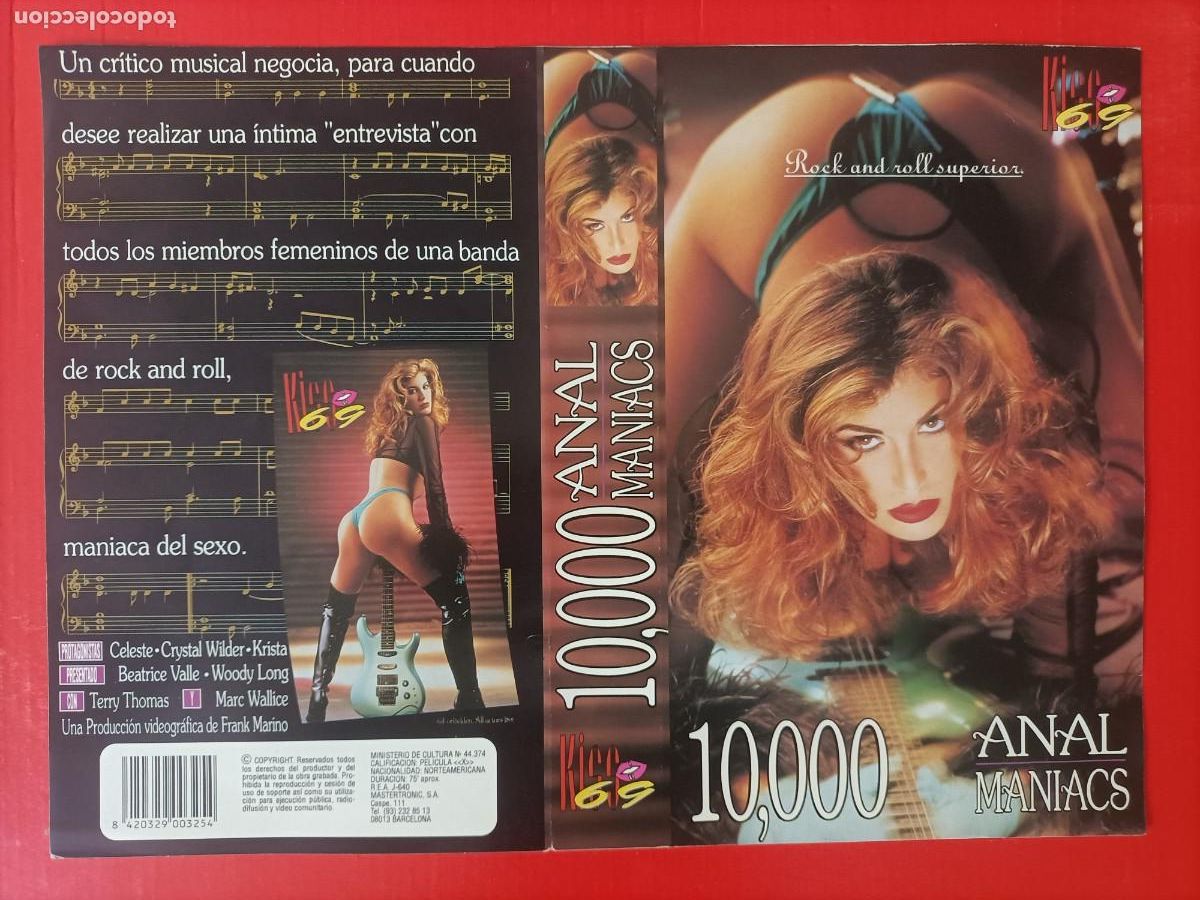 Otros: CARATULA DE LA PEL&Iacute;CULA. 10,000 ANAL MANIACS. ROCK AND ROLL SUPERIOR. KISS 69