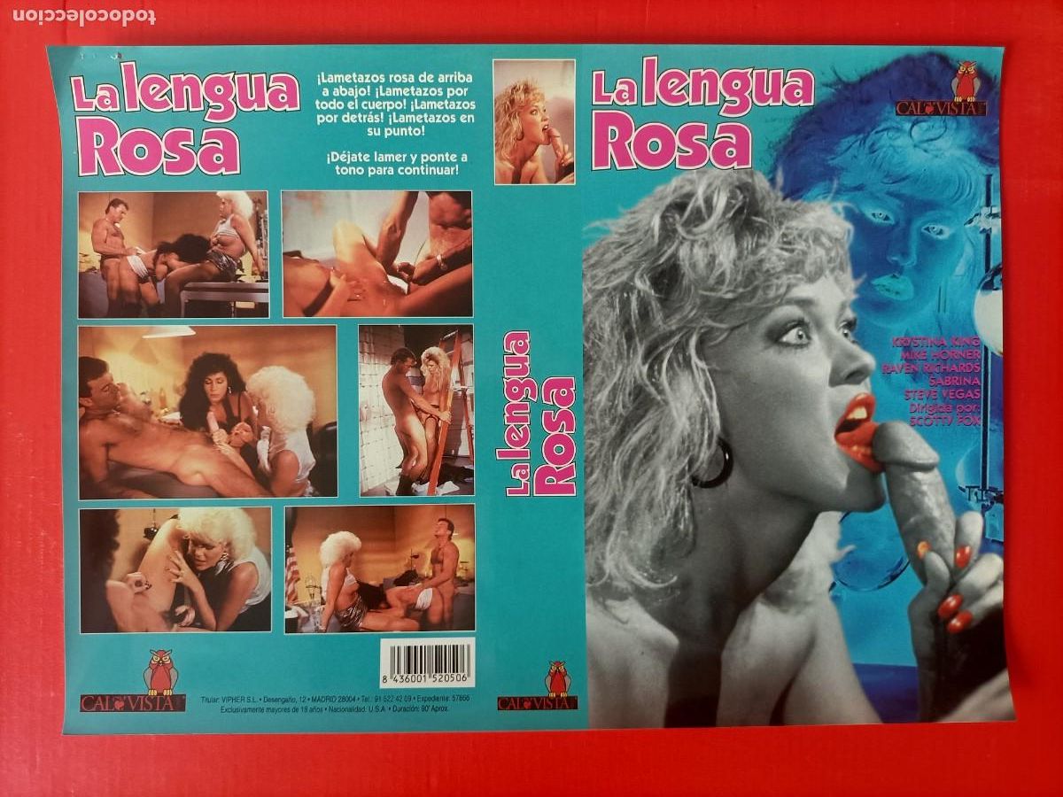 Otros: CARATULA DE LA PEL&Iacute;CULA. LA LENGUA ROSA. CRYSTINA KING.