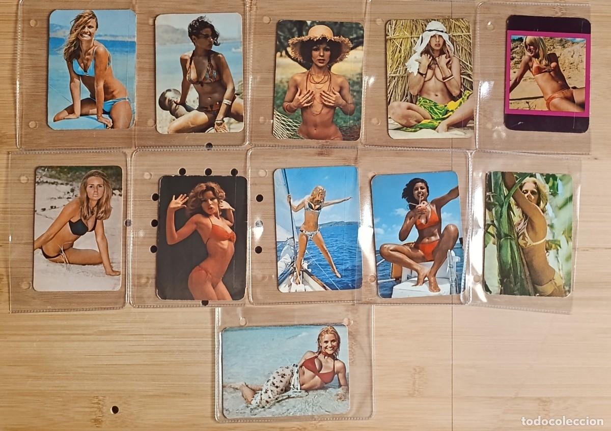 Otros: Lote 11 Tarjetas Publicitarias Vintage Chicas Bikini Playa Talleres Pi&ntilde;a Sanl&uacute;car