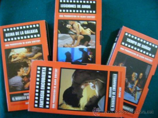 Peliculas: 4 VHS colecci&oacute;n El regreso de Emmanuelle de intervi&uacute;