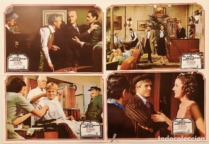 Films: EL GOLPE (FOTOCROMOS - SET COMPLETO). PAUL NEWMAN, ROBERT REDFORD, ROBERT SHAW
