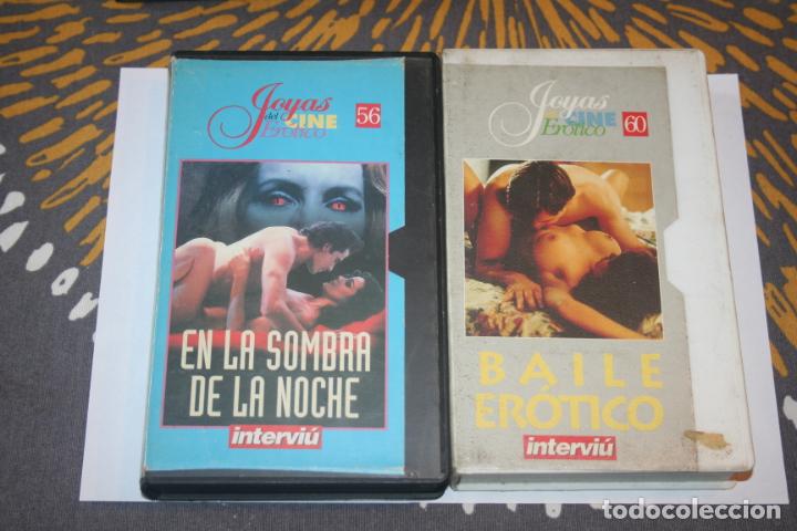 Peliculas: EN LA SOMBRA DE LA NOCHE + BAILE EROTICO ** LOTE 2 VHS CINE ER&Oacute;TICO / ADULTOS (INTERVIU)