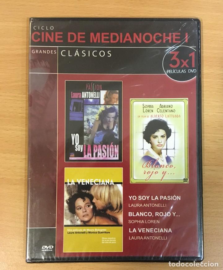 Peliculas: DVD 3X1 CINE ER&Oacute;TICO DE MEDIANOCHE - YO SOY LA PASI&Oacute;N, LA VENECIANA Y BLANCO ROJO Y... PRECINTADO