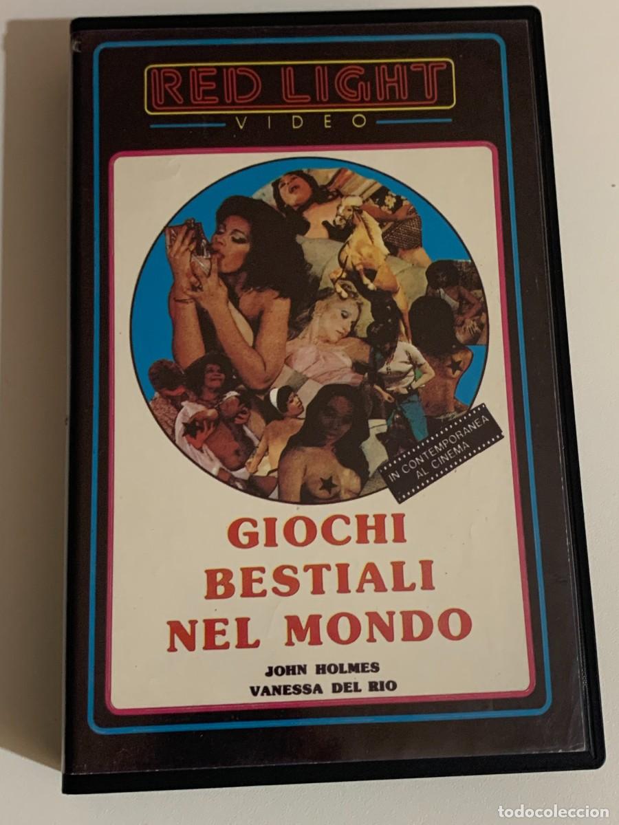 Films: GIOCHI BESTIALI NEL MONDO VHS W103 RED LIGHT VIDEO JOHN HOLMES VANESSA DEL RIO AKA ANIMAL GAMES
