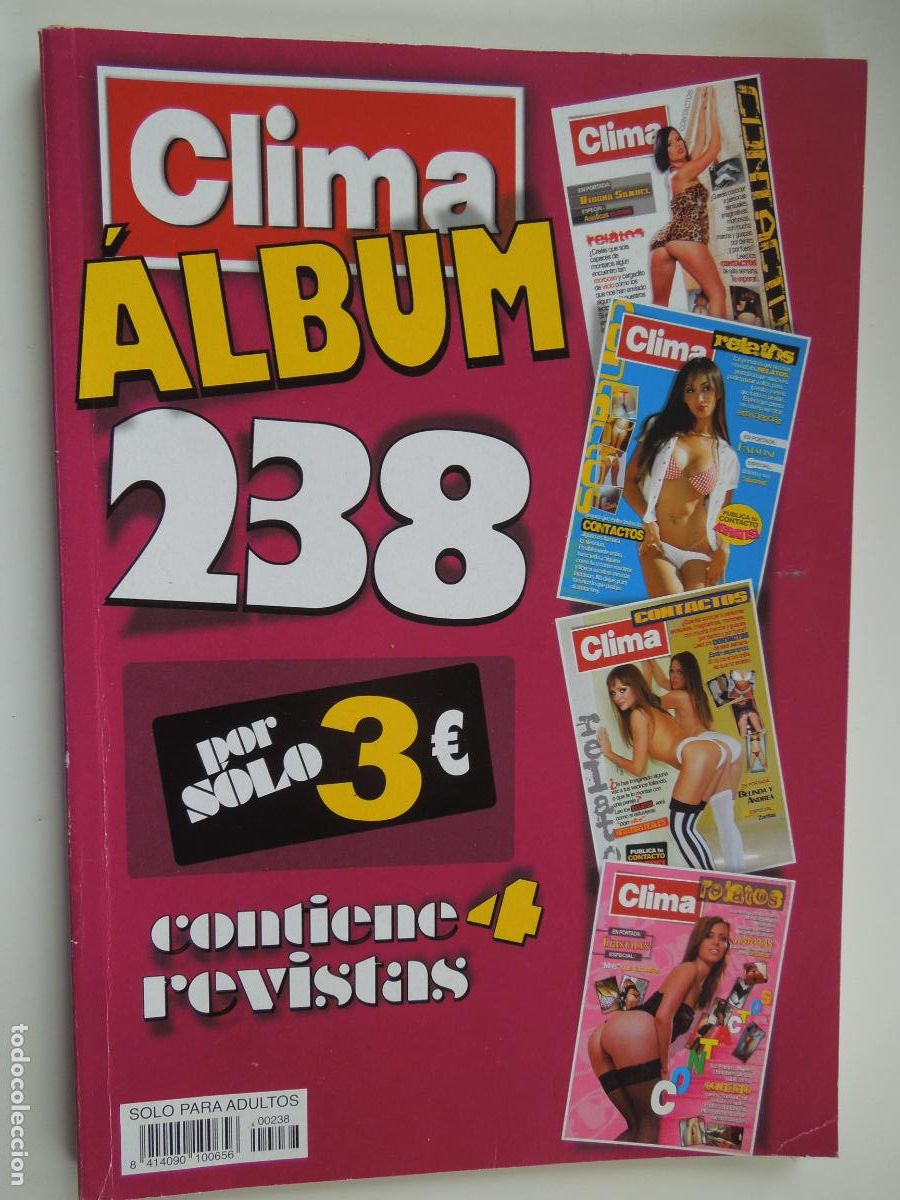 Filme: CLIMA ALBUM 238 - CONTIENE 4 REVISTAS 1778-1779-1780-1781- SOLO PARA ADULTOS