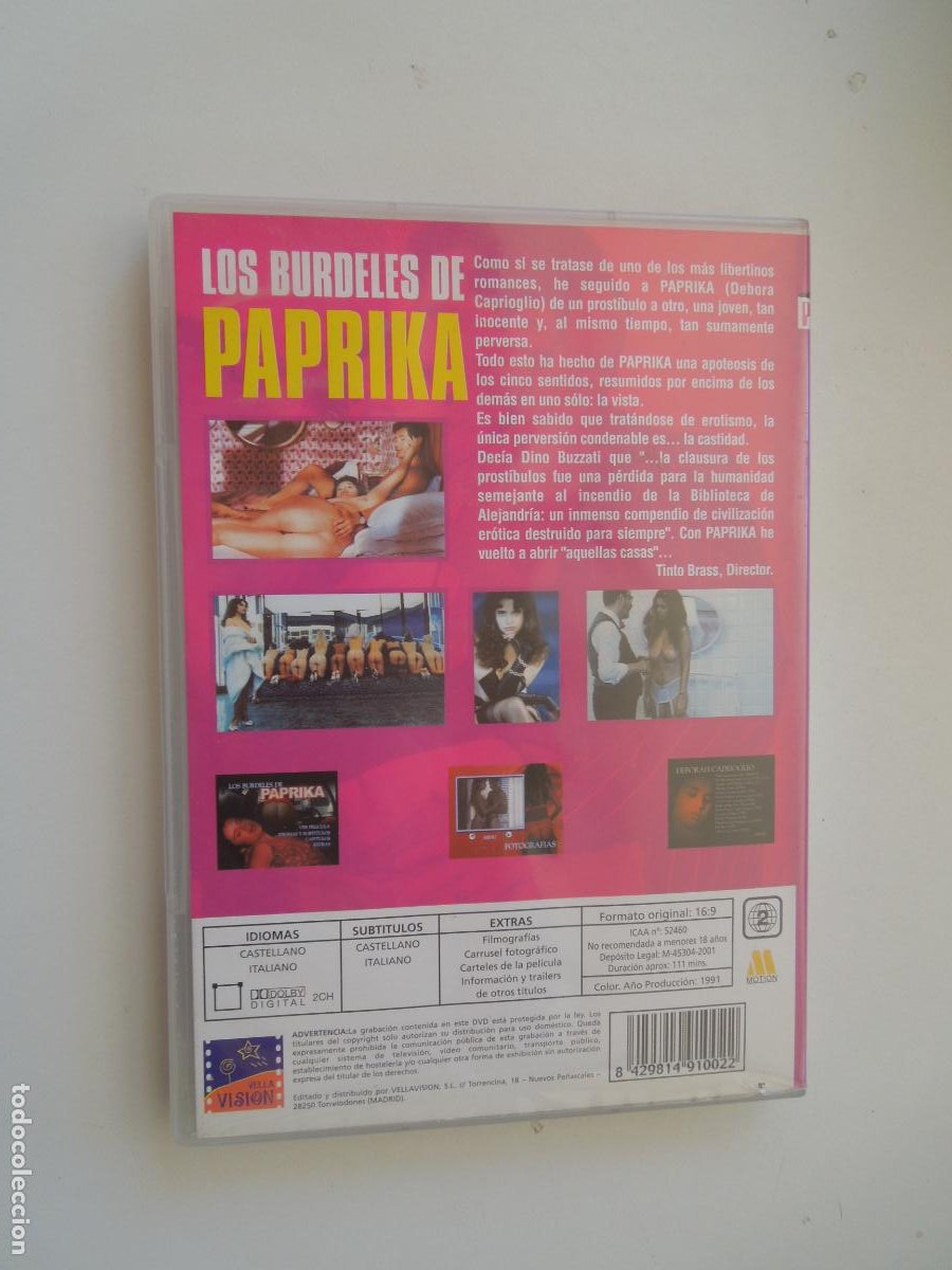 los burdeles de paprika - tinto brass- dvd erot - Compra venta en  todocoleccion