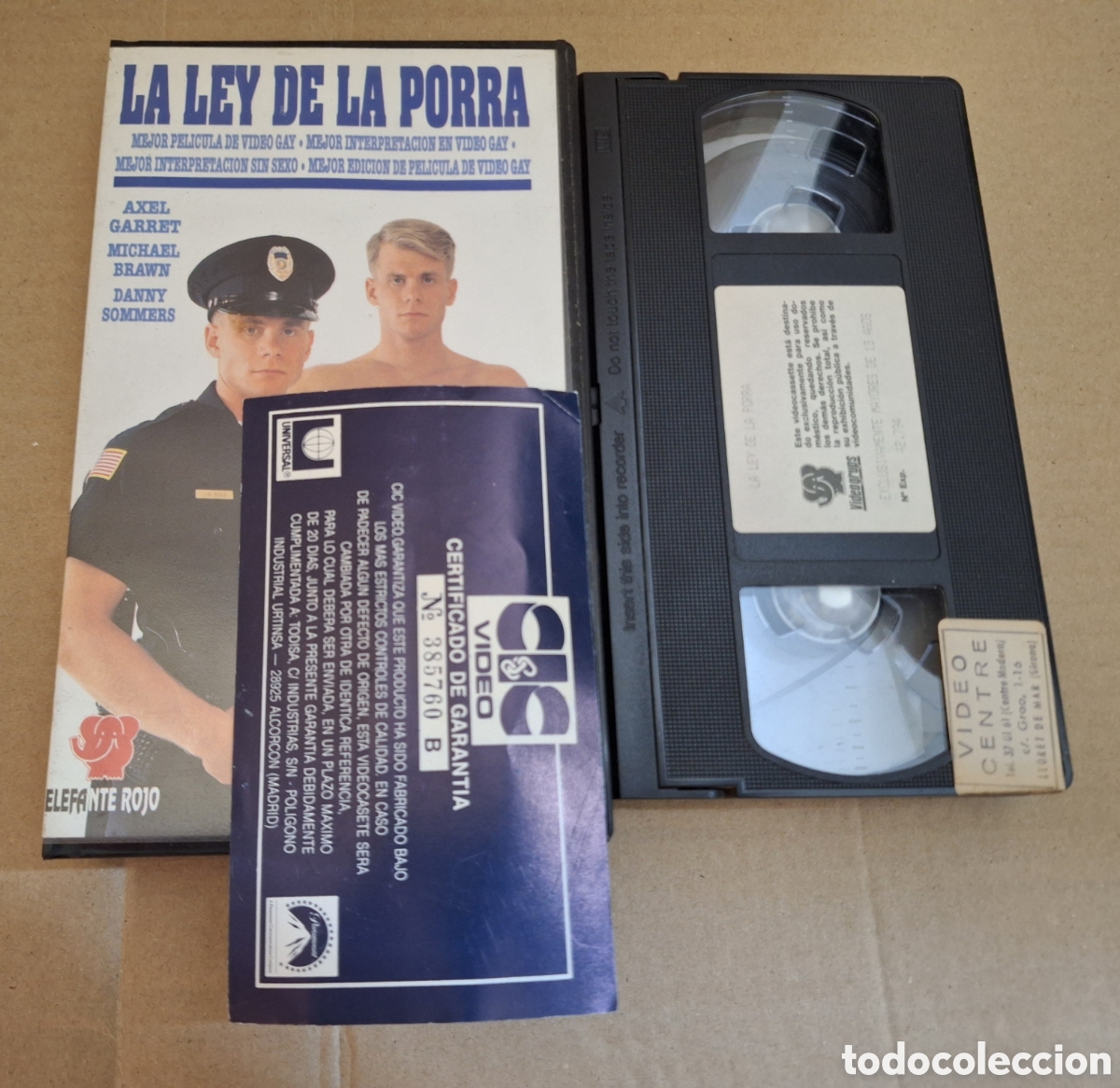 Films: La Ley de la Porra VHS Gay Adultos Axel Garret
