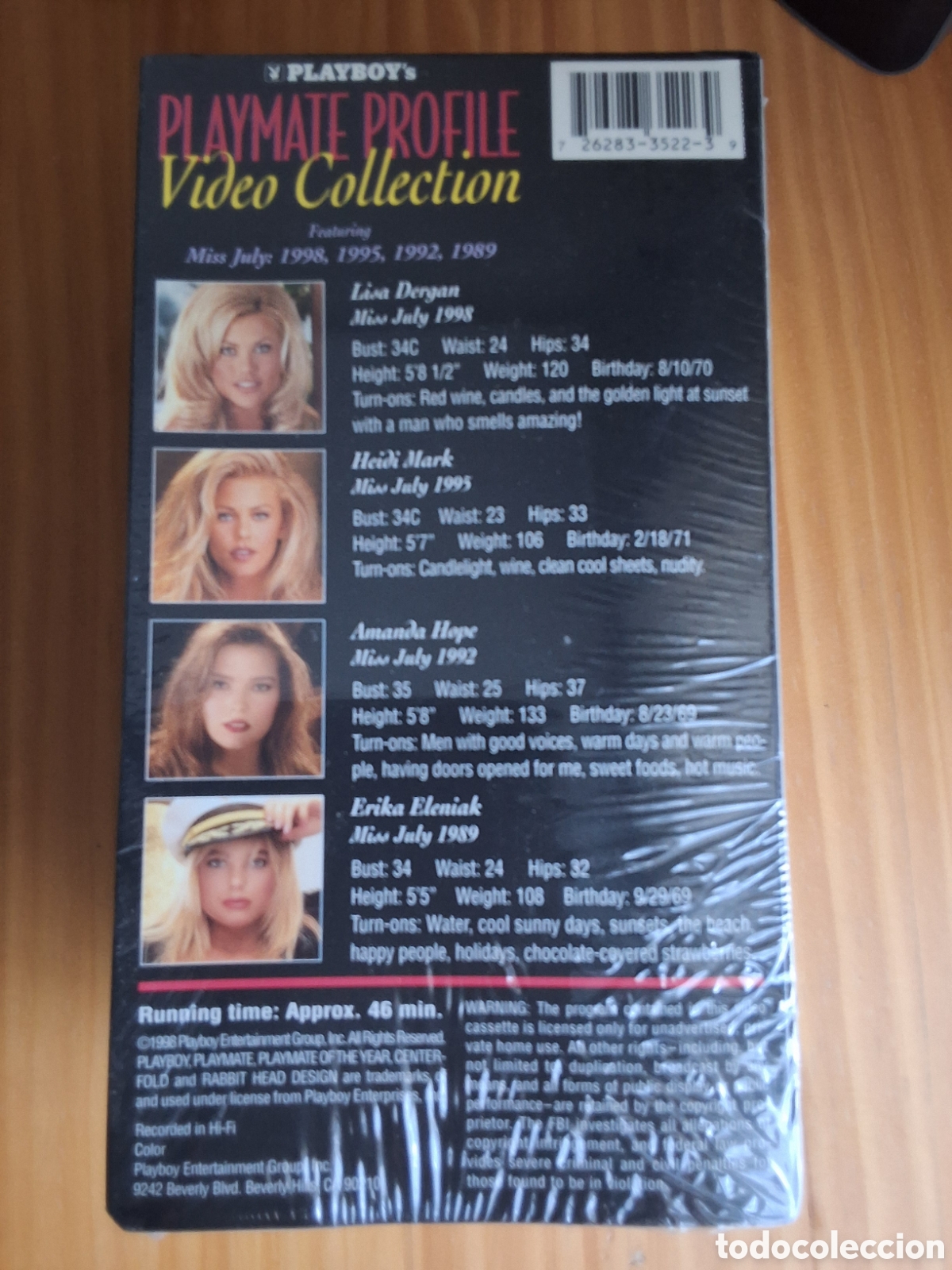Filmes: Playboy playmate profile collection pel&iacute;cula VHS a&ntilde;o 1989 1992 1995 1998 julio Erika Eleniak