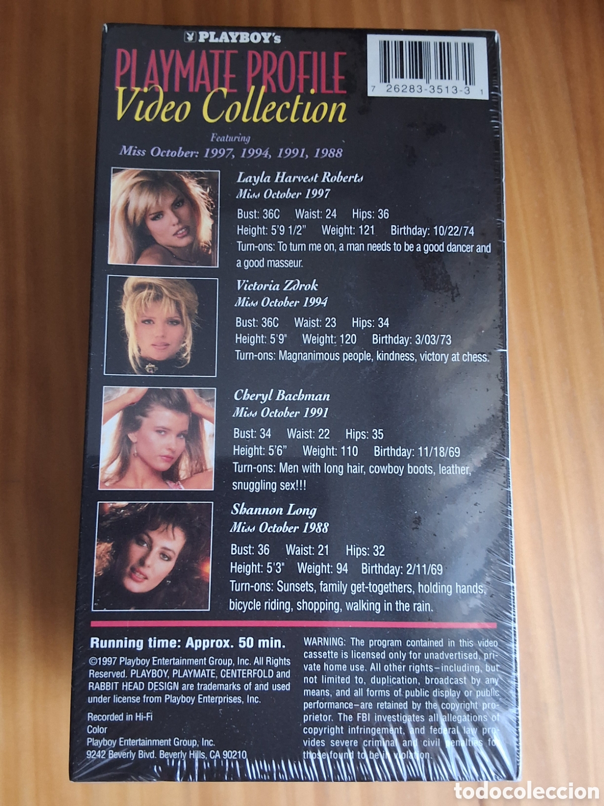 Peliculas: Playboy playmate profile collection pel&iacute;cula VHS a&ntilde;o 1988 1991 1994 1997 octubre