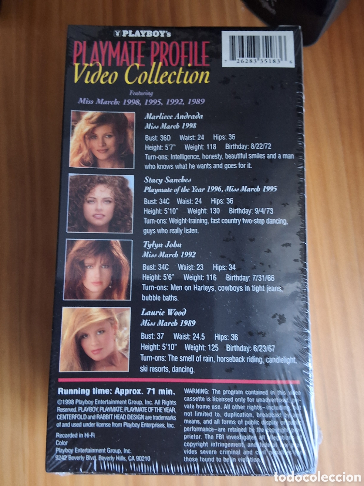 Peliculas: Playboy playmate profile collection pel&iacute;cula VHS a&ntilde;o 1989 1992 1995 1998 marzo