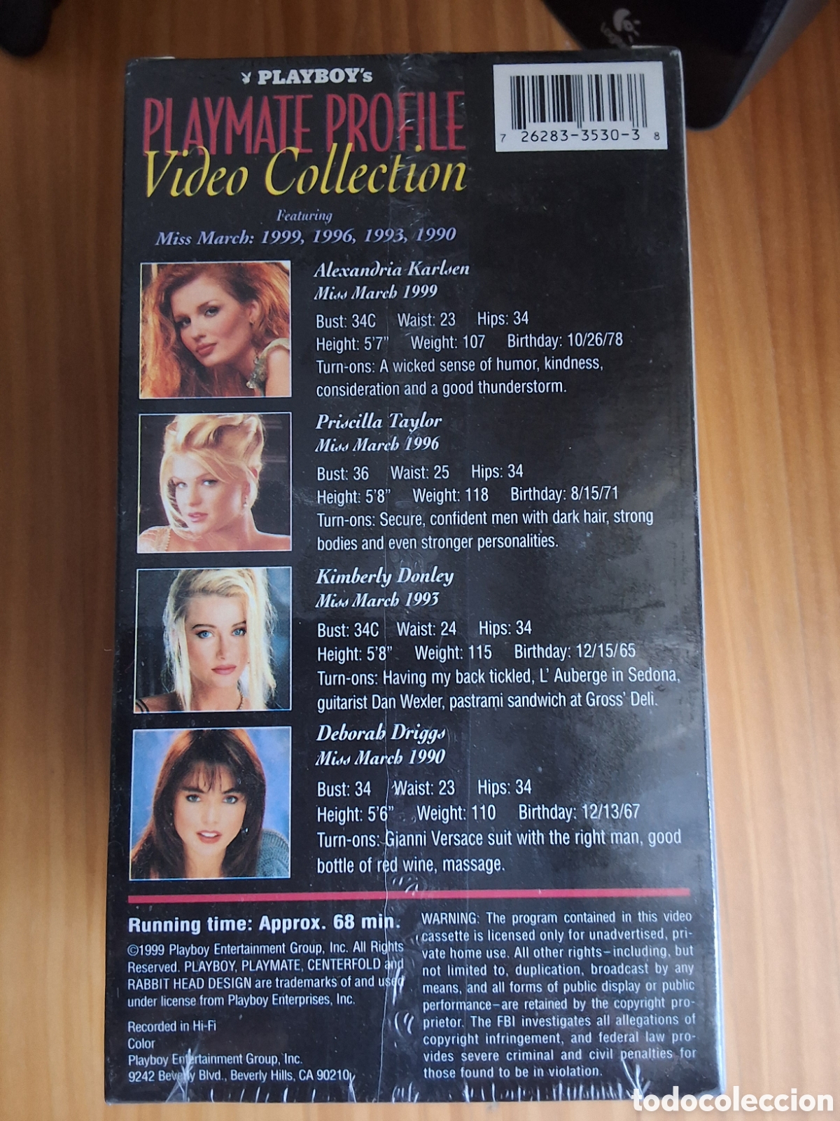 Peliculas: Playboy playmate profile collection pel&iacute;cula VHS a&ntilde;o 1990 1993 1996 1999 marzo