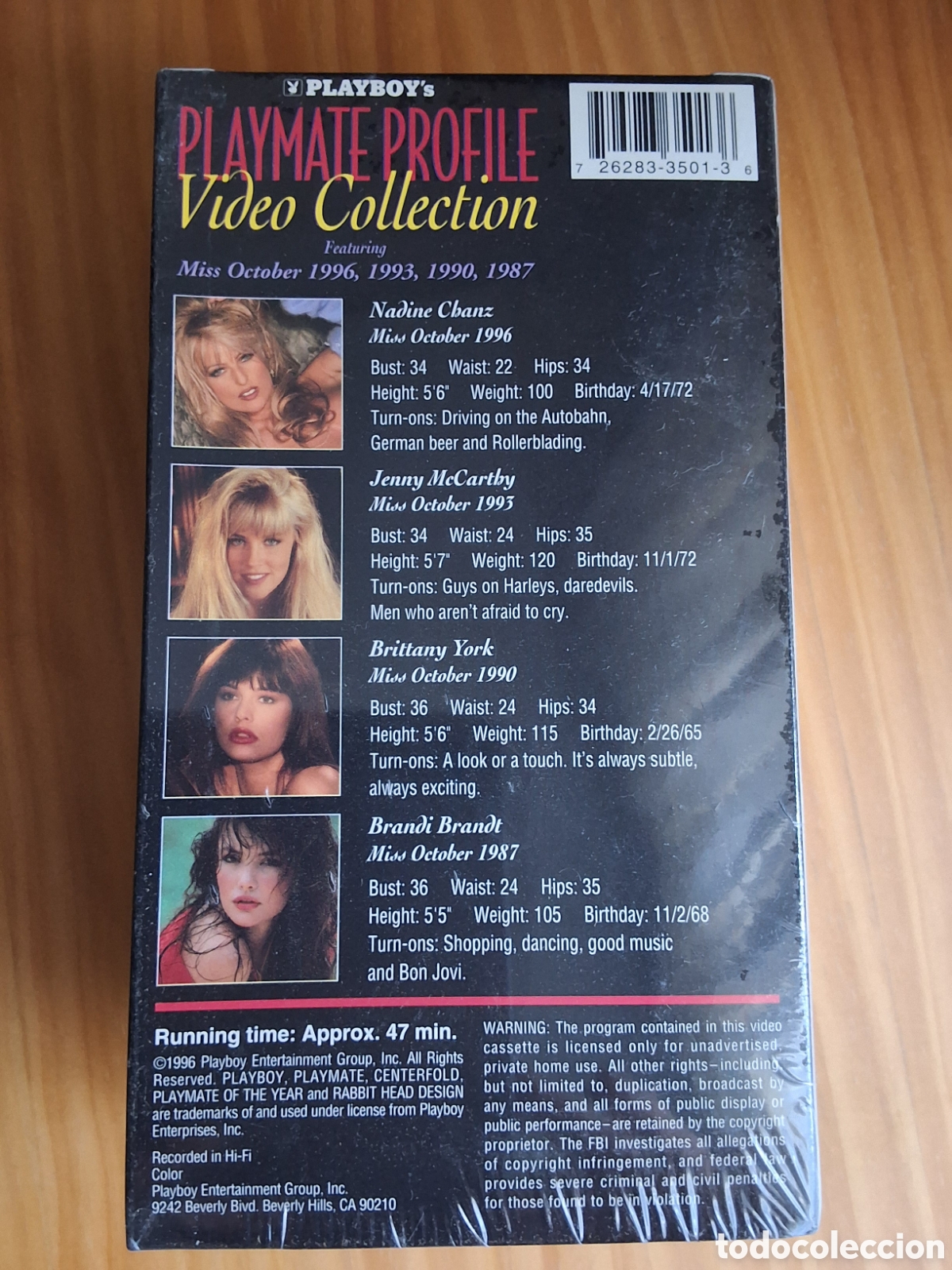 Peliculas: Playboy playmate profile collection pel&iacute;cula VHS a&ntilde;o 1987 1990 1993 1996 octubre