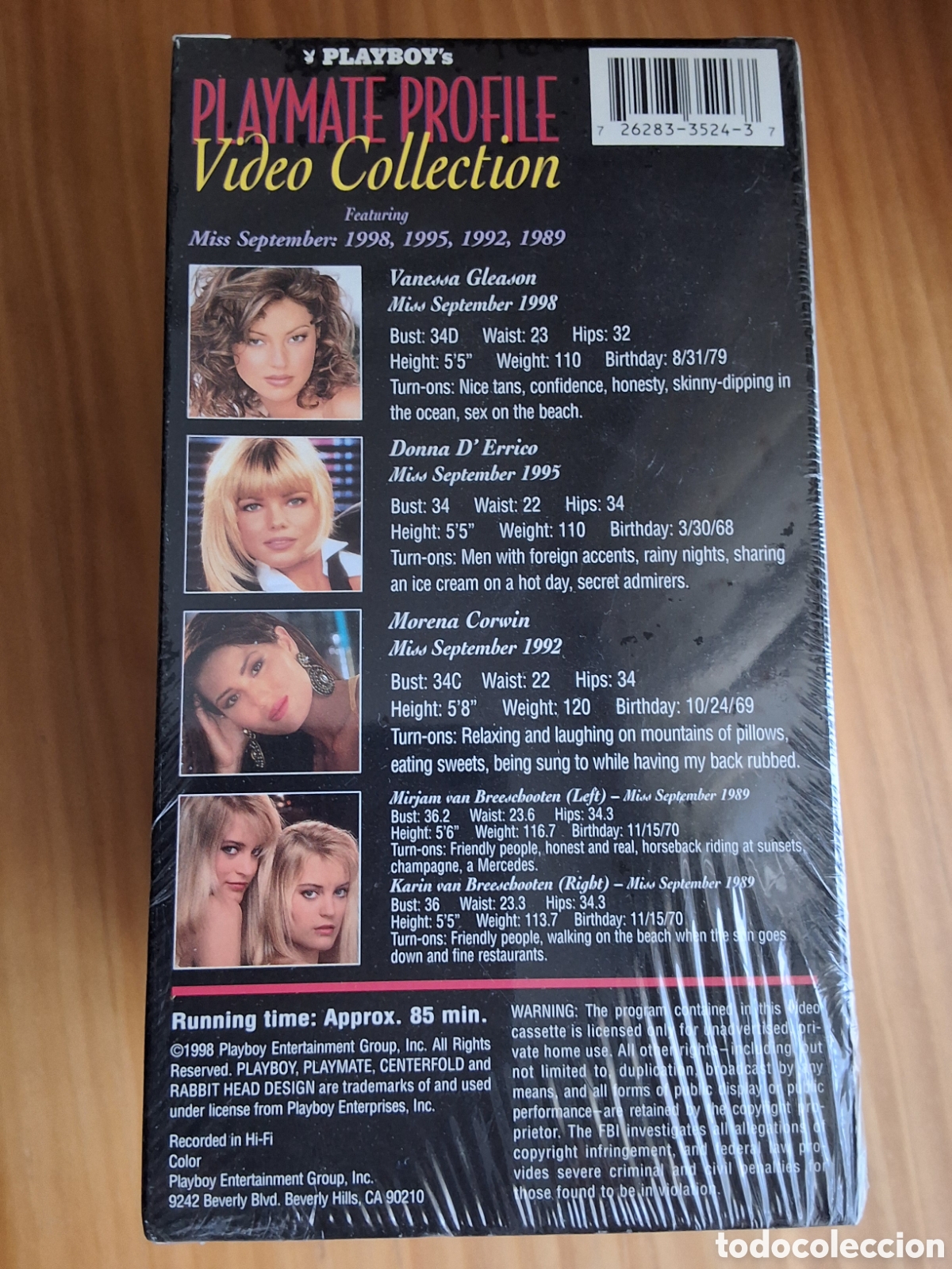 Peliculas: Playboy playmate profile collection pel&iacute;cula VHS a&ntilde;o 1989 1992 1995 1998 septiembre