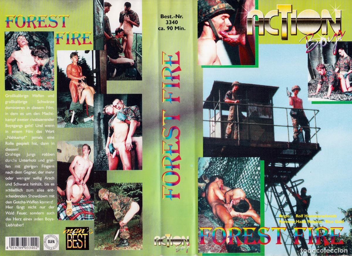 Peliculas: FOREST FIRE ROLF HAMMERSCHMIDT ACTION BOYS BOSQUE SERVICIO MILITAR SOLDADOS UNIFORMES GUERRA GAY VHS