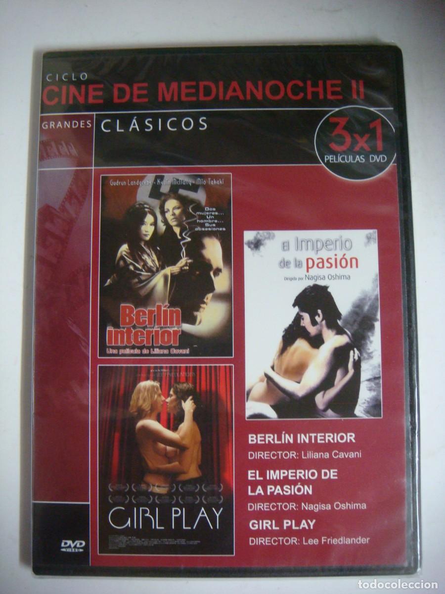 Peliculas: D.V.D. DE CINE DE MEDIANOCHE 3X 1 BERLIN INTERIOR-EL IMPERIO DE LA PASION Y GIRL PLAY-(&)