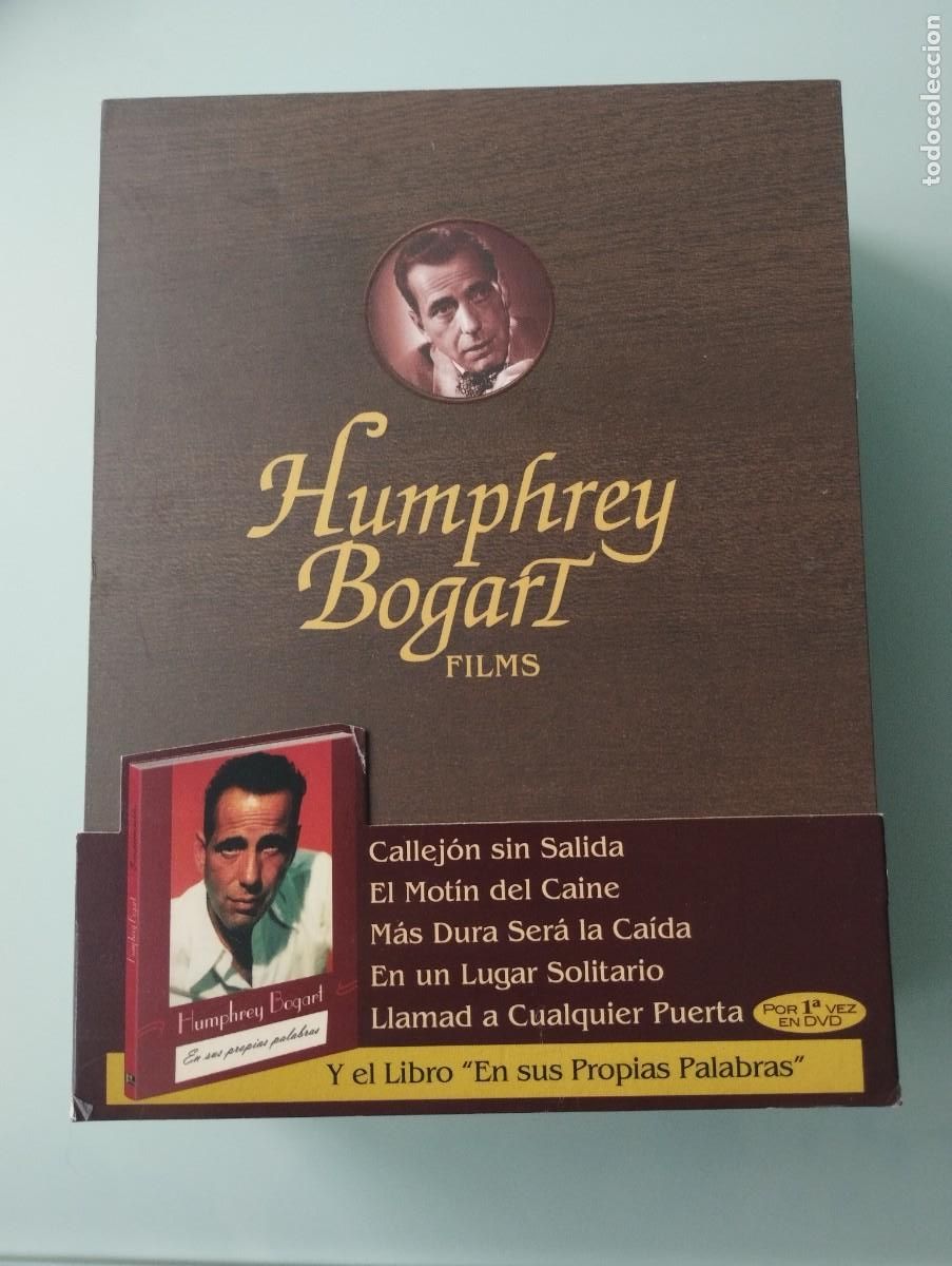 Film: Pack Colecci&oacute;n Humphrey Bogart - Caja de Madera con 5 Pel&iacute;culas en DVD + Libro