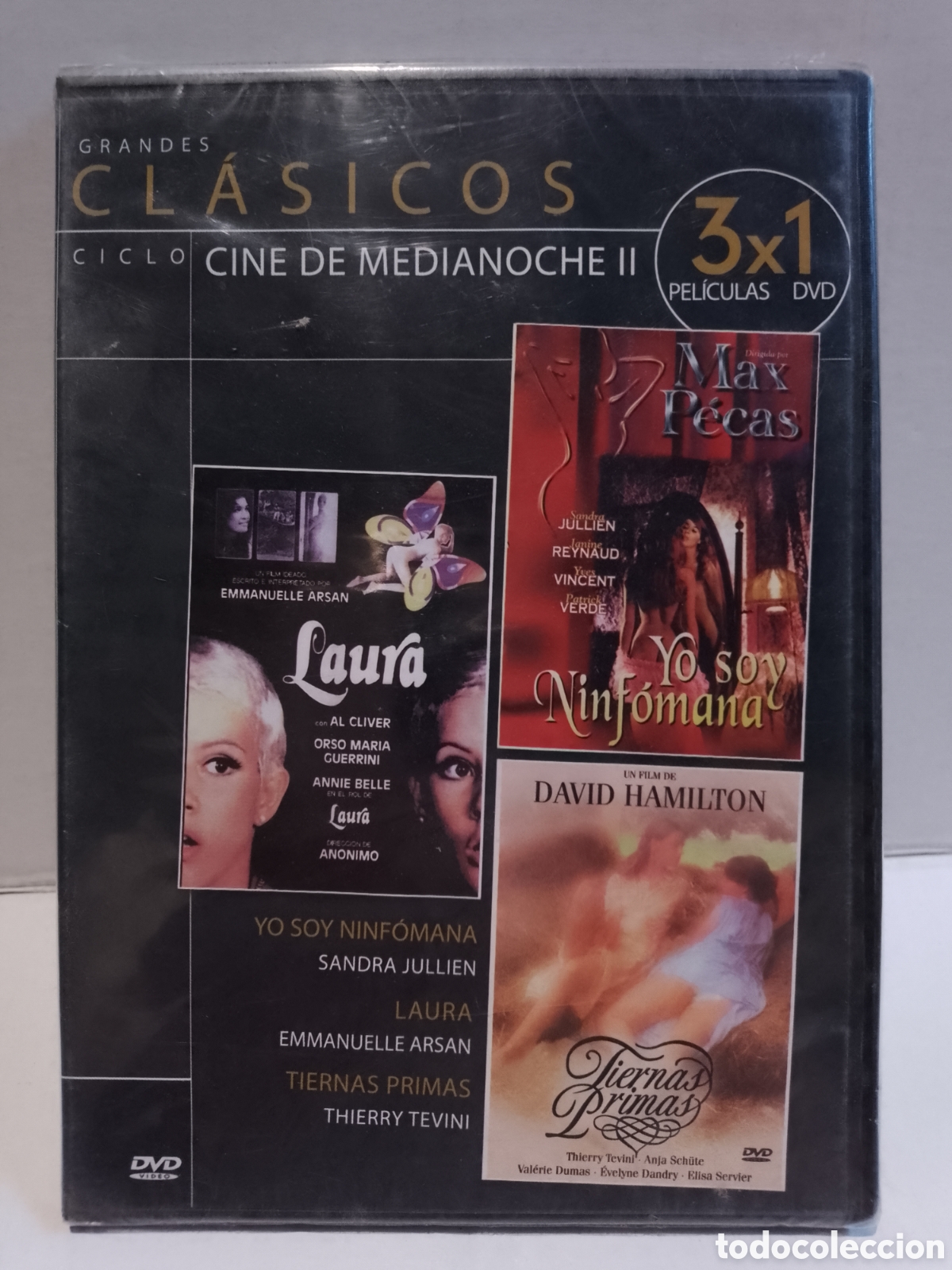 Peliculas: LAURA- YO SOY NINFOMANA- TIERNAS PRIMAS- DVD NUEVO PRECINTADO SLIM