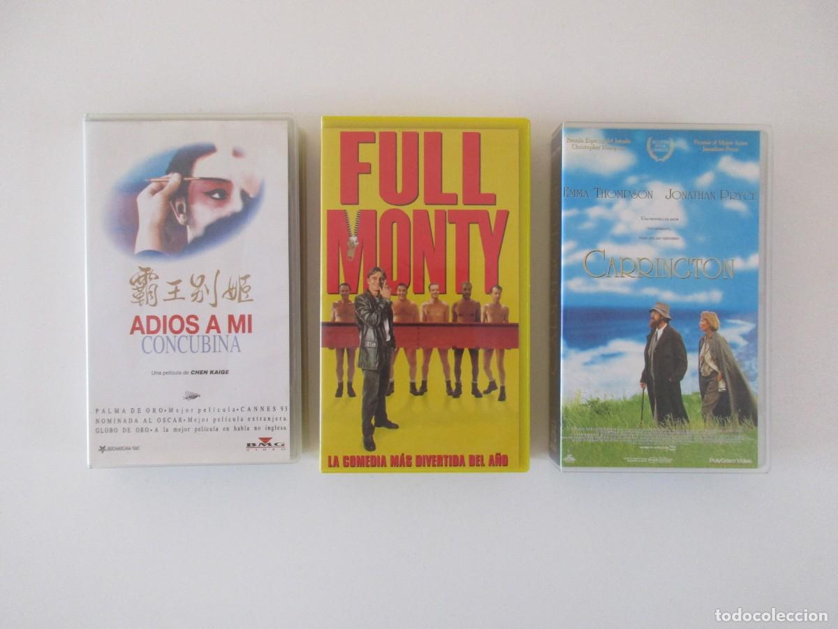 Films: LOTE 3 VHS - ADI&Oacute;S A MI CONCUBINA - FULL MONTY - CARRINGTON