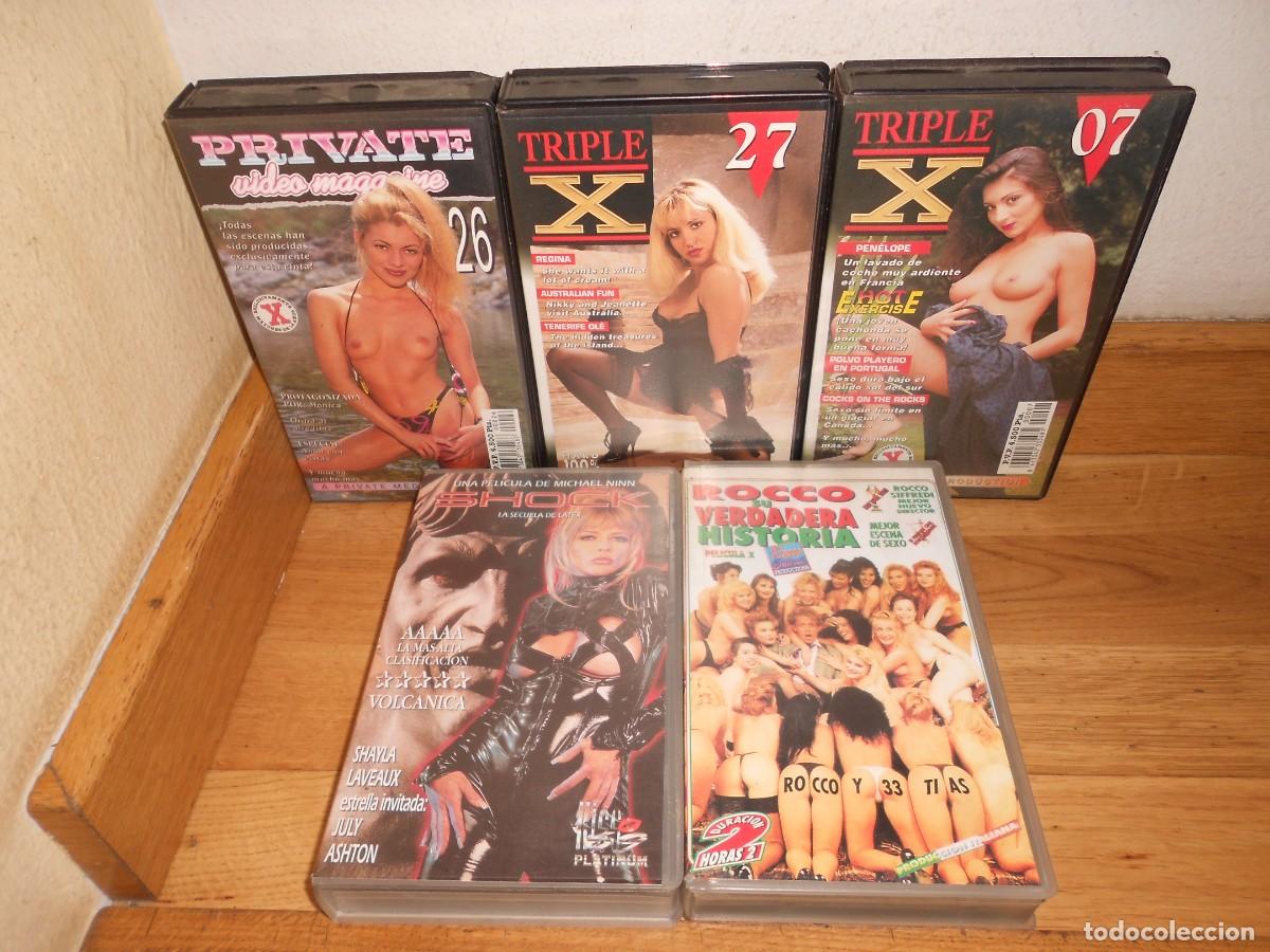 Peliculas: LOTE 5 VHS XXX / CINE PORNO : ROCCO / SCHOCK / TRIPLE X / PRIVATE / etc....