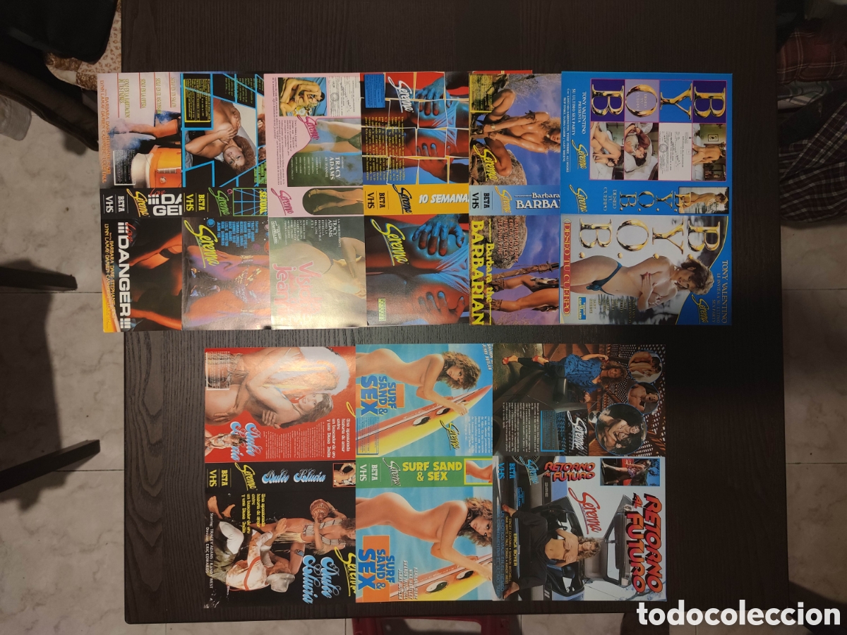 Peliculas: Lote 9 caratulas VHS - Serenna - Tama&ntilde;o grande 31 x 21 cm - Nunca dobladas, como nuevas