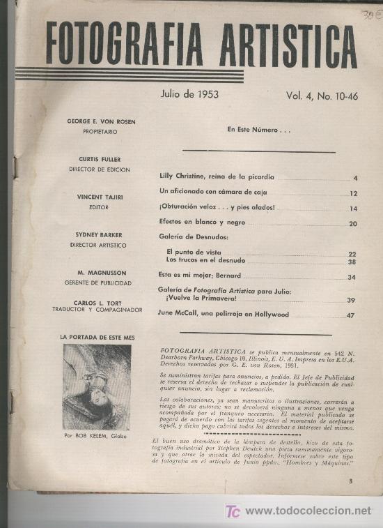 Zeitschriften: REVISTA EROTICA VINTAGE A&Ntilde;O 1953 IMPRESA EN USA EN CASTELLANO DESNUDOS FEMENINOS