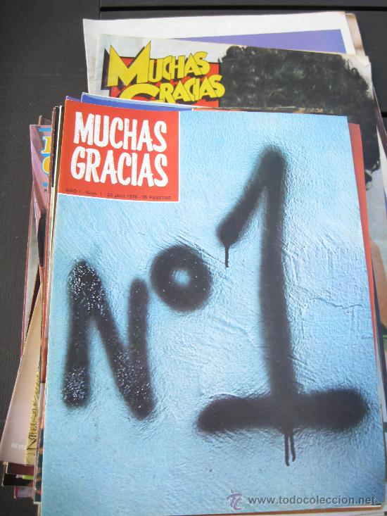 Journals: 1976. LOTAZO. REVISTA MUCHAS GRACIAS. 59 PRIMEROS NUMEROS REVISTA FRIVOLA Y DE HUMOR